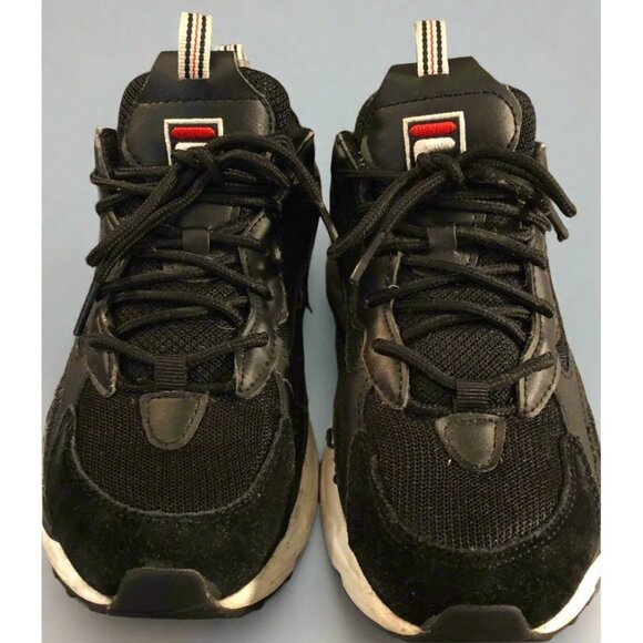 Fila Ray Tracer Boys Sneakers  Black/White Size 5 1/2 Pre-Owned - Picture 1 of 11